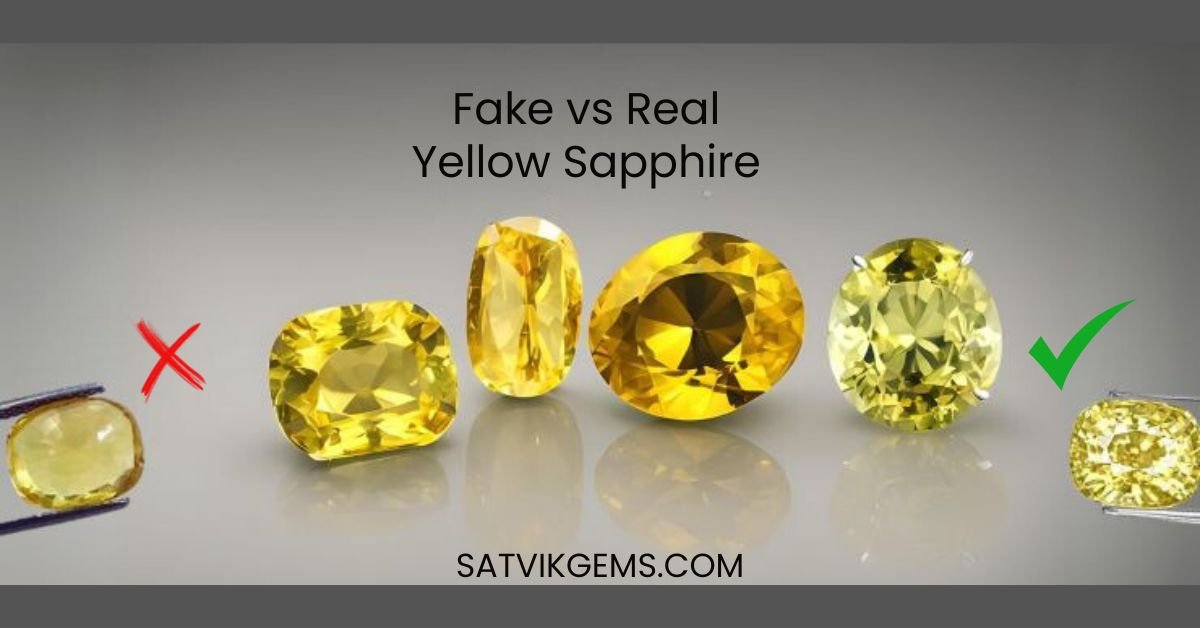 Original Yellow Sapphire(Pukhraj) and fake stones