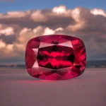 Ruby Manik Stone in Sunset