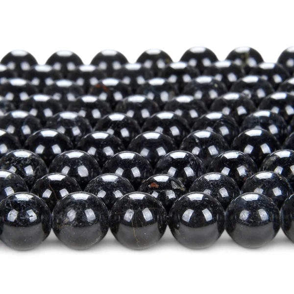 Natural Black Tourmaline Beads Loose (SBL6_1)