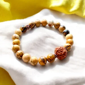 Rudraksha Bracelet with Jasper Mala