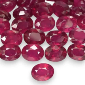 Natural Ruby Stones in Oval for Jewelry