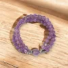 Amethyst Bracelet in 925 Silver Macramé Style Wristband