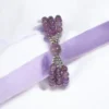 Amethyst Bracelet in 925 Silver Macramé Style Wristband