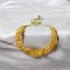 Citrine Bracelet in 925 Silver Adjustable Wristband