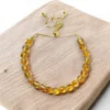 Citrine Bracelet in 925 Silver Adjustable Wristband