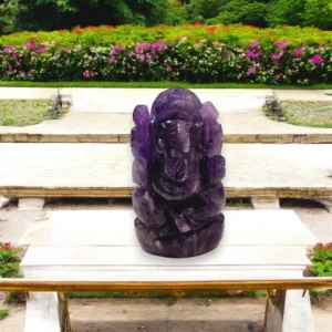 Amethyst Ganesha on a table