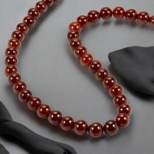 Hessonite Gomed Mala Necklace