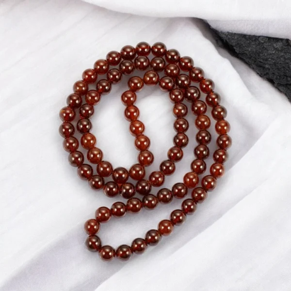 Hessonite Gomed Mala Necklace